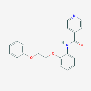 molecular formula C20H18N2O3 B268584 N-[2-(2-phenoxyethoxy)phenyl]isonicotinamide 