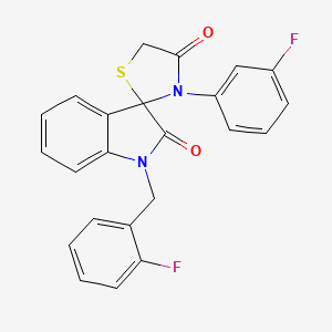 3'-(3-Fluorophenyl)-1-[(2-fluorophenyl)methyl]-1,2-dihydrospiro[indole-3,2'-[1,3]thiazolidine]-2,4'-dione