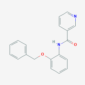 molecular formula C19H16N2O2 B268587 N-[2-(benzyloxy)phenyl]nicotinamide 