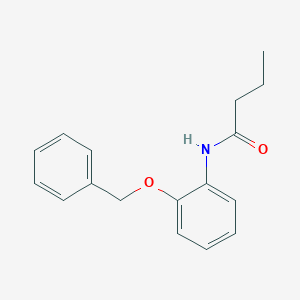 molecular formula C17H19NO2 B268588 N-[2-(benzyloxy)phenyl]butanamide 