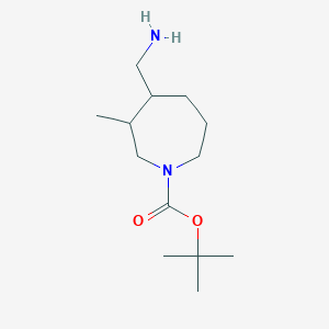 molecular formula C13H26N2O2 B2685891 叔丁基4-(氨甲基)-3-甲基氮杂庚烷-1-羧酸乙酯 CAS No. 1823776-42-6