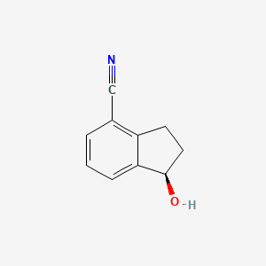 molecular formula C10H9NO B2685894 (1R)-1-hydroxy-2,3-dihydro-1H-indene-4-carbonitrile CAS No. 1306763-24-5