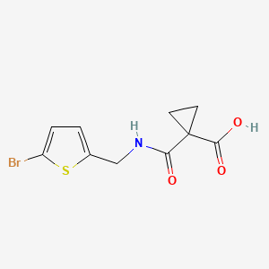 molecular formula C10H10BrNO3S B2685903 1-[(5-溴噻吩-2-基)甲基羰基]环丙烷-1-羧酸 CAS No. 1342126-79-7