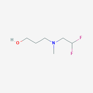 molecular formula C6H13F2NO B2685904 3-((2,2-Difluoroethyl)(methyl)amino)propan-1-ol CAS No. 1601187-63-6