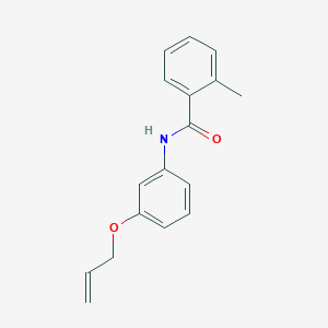 molecular formula C17H17NO2 B268591 N-[3-(allyloxy)phenyl]-2-methylbenzamide 