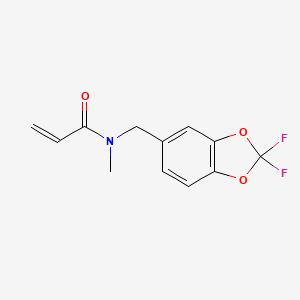 molecular formula C12H11F2NO3 B2685911 N-[(2,2-Difluoro-1,3-benzodioxol-5-yl)methyl]-N-methylprop-2-enamide CAS No. 2361640-20-0
