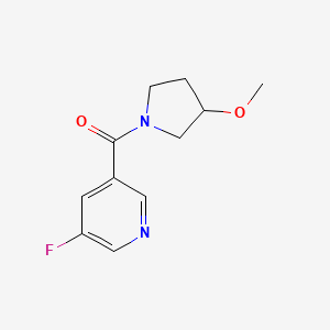 molecular formula C11H13FN2O2 B2685912 3-氟-5-(3-甲氧基吡咯啉-1-羰基)吡啶 CAS No. 2097934-02-4