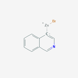 molecular formula C9H6BrNZn B2685916 4-Isoquinolinzinc bromide 0.5 M in Tetrahydrofuran CAS No. 1207760-37-9