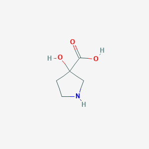 molecular formula C5H9NO3 B2685917 3-羟基吡咯啉-3-羧酸 CAS No. 75315-60-5