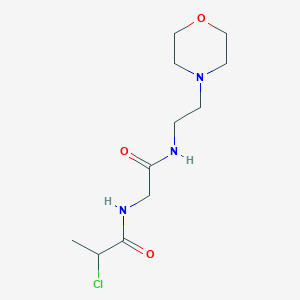 2-Chloro-N-[2-(2-morpholin-4-ylethylamino)-2-oxoethyl]propanamide