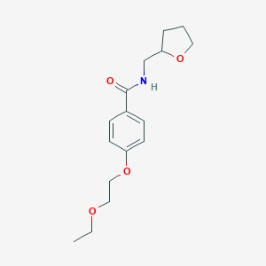 molecular formula C16H23NO4 B268592 4-(2-ethoxyethoxy)-N-(tetrahydro-2-furanylmethyl)benzamide 