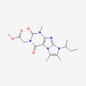 molecular formula C17H23N5O4 B2685920 Methyl 2-(6-butan-2-yl-4,7,8-trimethyl-1,3-dioxopurino[7,8-a]imidazol-2-yl)acetate CAS No. 915915-44-5