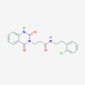 molecular formula C19H18ClN3O3 B2685924 N-[2-(2-chlorophenyl)ethyl]-3-(2,4-dioxo-1H-quinazolin-3-yl)propanamide CAS No. 896372-55-7