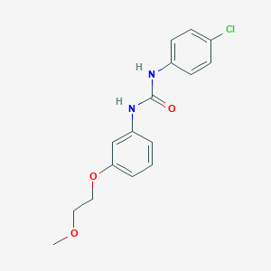 molecular formula C16H17ClN2O3 B268593 N-(4-chlorophenyl)-N'-[3-(2-methoxyethoxy)phenyl]urea 