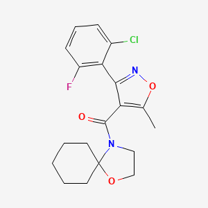 [3-(2-Chloro-6-fluorophenyl)-5-methyl-4-isoxazolyl](1-oxa-4-azaspiro[4.5]dec-4-yl)methanone
