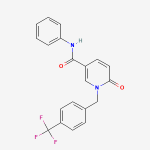 molecular formula C20H15F3N2O2 B2685942 6-氧代-N-苯基-1-(4-(三氟甲基)苄基)-1,6-二氢-3-吡啶羧酰胺 CAS No. 339008-59-2