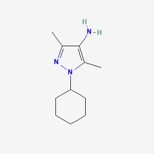 molecular formula C11H19N3 B2685944 1-环己基-3,5-二甲基-1H-吡唑-4-胺 CAS No. 63204-03-5