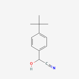 molecular formula C12H15NO B2685953 2-(4-(Tert-butyl)phenyl)-2-hydroxyacetonitrile CAS No. 91639-96-2