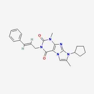 3-cinnamyl-8-cyclopentyl-1,7-dimethyl-1H-imidazo[2,1-f]purine-2,4(3H,8H)-dione