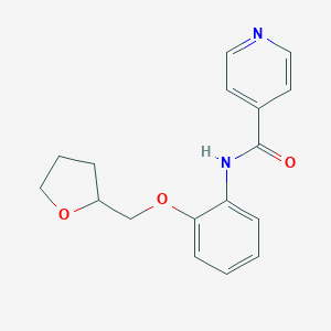 molecular formula C17H18N2O3 B268596 N-[2-(tetrahydro-2-furanylmethoxy)phenyl]isonicotinamide 
