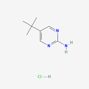 molecular formula C8H14ClN3 B2685963 5-(TERT-BUTYL)PYRIMIDIN-2-AMINE HCl CAS No. 1958100-57-6; 94615-68-6