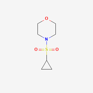 molecular formula C7H13NO3S B2685965 Morpholinocyclopropyl sulfone CAS No. 21297-83-6