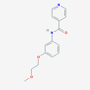 molecular formula C15H16N2O3 B268598 N-[3-(2-methoxyethoxy)phenyl]isonicotinamide 