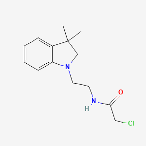 molecular formula C14H19ClN2O B2686015 2-Chloro-N-[2-(3,3-dimethyl-2H-indol-1-yl)ethyl]acetamide CAS No. 2411265-58-0