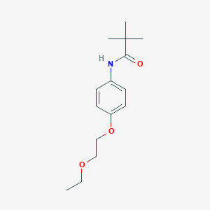 molecular formula C15H23NO3 B268603 N-[4-(2-ethoxyethoxy)phenyl]-2,2-dimethylpropanamide 