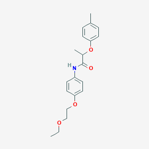 molecular formula C20H25NO4 B268605 N-[4-(2-ethoxyethoxy)phenyl]-2-(4-methylphenoxy)propanamide 