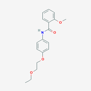 molecular formula C18H21NO4 B268606 N-[4-(2-ethoxyethoxy)phenyl]-2-methoxybenzamide 
