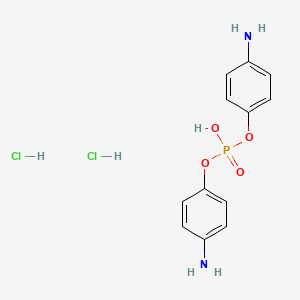 molecular formula C12H15Cl2N2O4P B2686060 Bis(4-aminophenyl) hydrogen phosphate dihydrochloride CAS No. 1335042-16-4