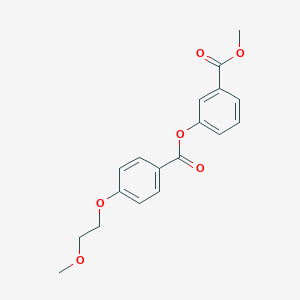 molecular formula C18H18O6 B268607 Methyl 3-{[4-(2-methoxyethoxy)benzoyl]oxy}benzoate 