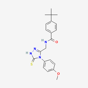 molecular formula C21H24N4O2S B2686084 4-(tert-butyl)-N-((4-(4-methoxyphenyl)-5-thioxo-4,5-dihydro-1H-1,2,4-triazol-3-yl)methyl)benzamide CAS No. 392247-62-0