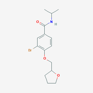 molecular formula C15H20BrNO3 B268609 3-bromo-N-isopropyl-4-(tetrahydro-2-furanylmethoxy)benzamide 