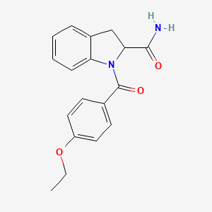molecular formula C18H18N2O3 B2686090 1-(4-乙氧基苯甲酰)吲哚-2-甲酰胺 CAS No. 1103513-86-5