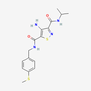4-amino-N~3~-isopropyl-N~5~-[4-(methylthio)benzyl]isothiazole-3,5-dicarboxamide