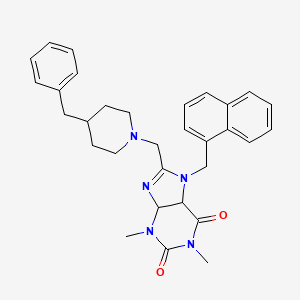 molecular formula C31H33N5O2 B2686094 8-[(4-benzylpiperidin-1-yl)methyl]-1,3-dimethyl-7-[(naphthalen-1-yl)methyl]-2,3,6,7-tetrahydro-1H-purine-2,6-dione CAS No. 851939-82-7