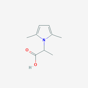 molecular formula C9H13NO2 B2686099 2-(2,5-dimethyl-1H-pyrrol-1-yl)propanoic acid CAS No. 130016-65-8