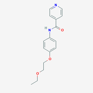 molecular formula C16H18N2O3 B268610 N-[4-(2-ethoxyethoxy)phenyl]isonicotinamide 