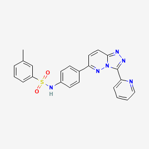 molecular formula C23H18N6O2S B2686108 3-methyl-N-(4-(3-(pyridin-2-yl)-[1,2,4]triazolo[4,3-b]pyridazin-6-yl)phenyl)benzenesulfonamide CAS No. 891129-14-9