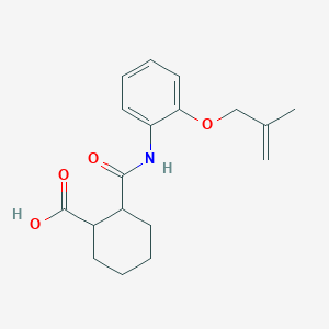 molecular formula C18H23NO4 B268613 2-({2-[(2-Methyl-2-propenyl)oxy]anilino}carbonyl)cyclohexanecarboxylic acid 