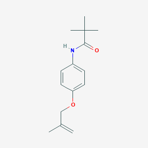 molecular formula C15H21NO2 B268614 2,2-dimethyl-N-{4-[(2-methylprop-2-en-1-yl)oxy]phenyl}propanamide 