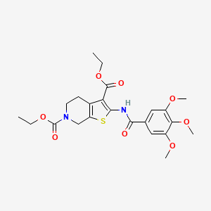 molecular formula C23H28N2O8S B2686144 3,6-diethyl 2-(3,4,5-trimethoxybenzamido)-4H,5H,6H,7H-thieno[2,3-c]pyridine-3,6-dicarboxylate CAS No. 864926-48-7