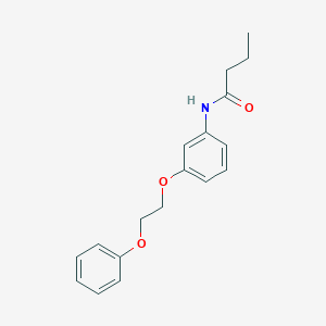 molecular formula C18H21NO3 B268615 N-[3-(2-phenoxyethoxy)phenyl]butanamide 