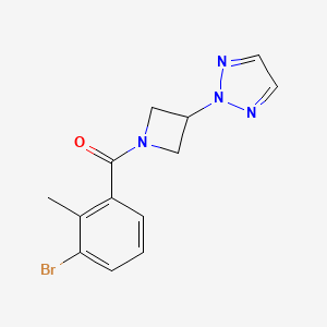molecular formula C13H13BrN4O B2686157 (3-Bromo-2-methylphenyl)-[3-(triazol-2-yl)azetidin-1-yl]methanone CAS No. 2415532-27-1