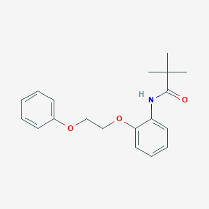 molecular formula C19H23NO3 B268616 2,2-dimethyl-N-[2-(2-phenoxyethoxy)phenyl]propanamide 