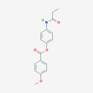 molecular formula C17H17NO4 B268618 4-(Propanoylamino)phenyl 4-methoxybenzoate 