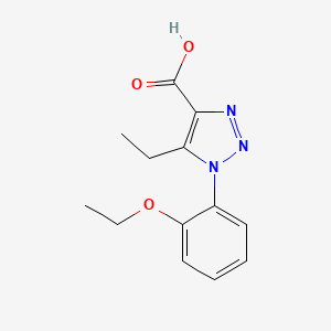 molecular formula C13H15N3O3 B2686180 1-(2-ethoxyphenyl)-5-ethyl-1H-1,2,3-triazole-4-carboxylic acid CAS No. 1266840-17-8