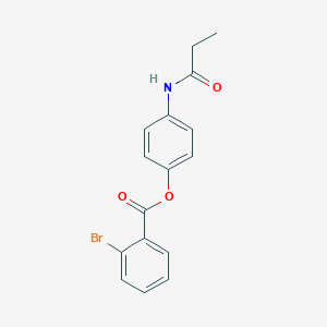 molecular formula C16H14BrNO3 B268620 4-(Propionylamino)phenyl 2-bromobenzoate 